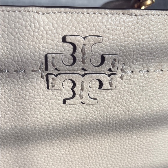 Tory Burch Cream Mini Bag with Logo and Crossbody Strap - Picture 7 of 12